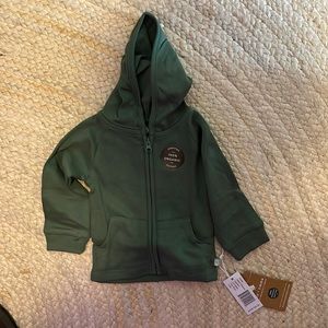 Finn and Emma pine green hoodie 0-3. Brand new with tags!